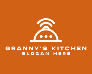 Kitchen Messenger Wifi logo design