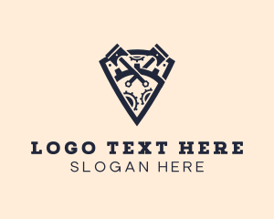 Motor - Piston Gear Repair logo design