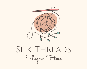 Leaf Crochet Thread logo design