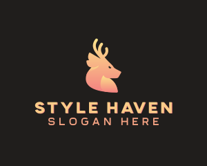 Gradient Deer Antlers Logo