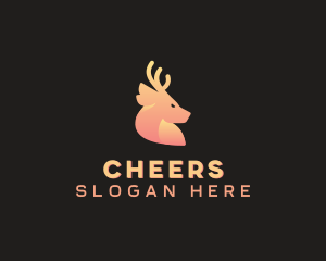 Gradient Deer Antlers Logo