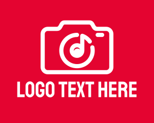 Photographer - Musical Note Camera logo design