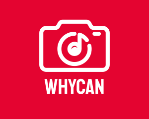 Digital Camera - Musical Note Camera logo design
