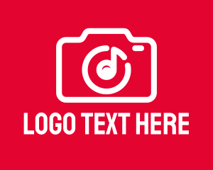 Digital Camera - Musical Note Camera logo design