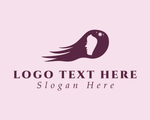 Hairstyle - Flower Hair Beautician logo design