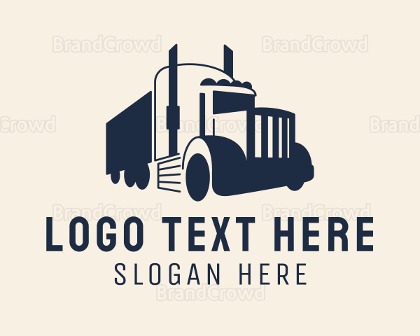 Blue Freight Truck Logo