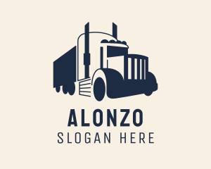 Blue Freight Truck logo design