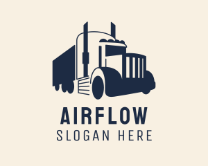 Blue Freight Truck logo design