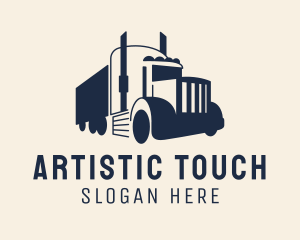 Blue Freight Truck logo design