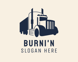 Blue Freight Truck logo design