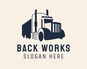 Blue Freight Truck logo design