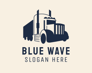 Blue Freight Truck logo design