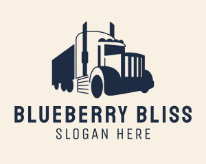 Blue Freight Truck logo design