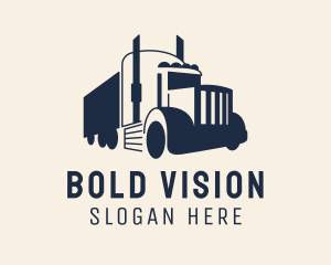 Blue Freight Truck logo design