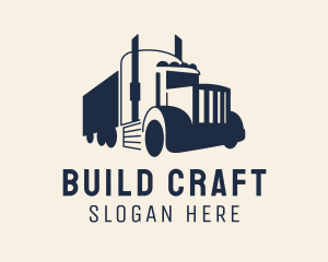 Blue Freight Truck logo design