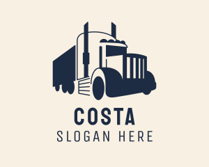 Blue Freight Truck logo design