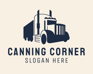 Blue Freight Truck logo design