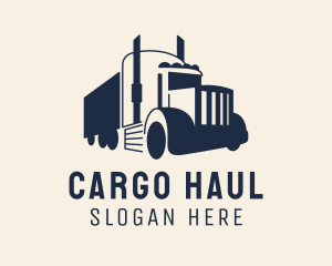 Blue Freight Truck logo design