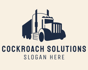 Blue Freight Truck logo design