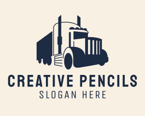 Blue Freight Truck logo design