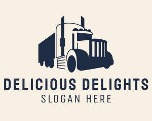 Blue Freight Truck logo design