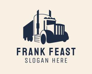 Blue Freight Truck logo design