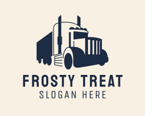 Blue Freight Truck logo design