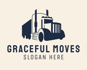 Blue Freight Truck logo design