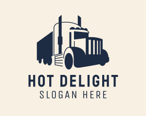 Blue Freight Truck logo design