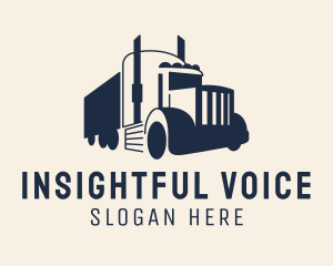 Blue Freight Truck logo design