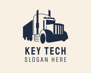 Blue Freight Truck logo design