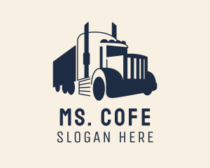 Blue Freight Truck logo design