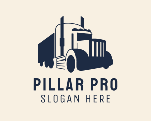 Blue Freight Truck logo design