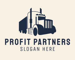 Blue Freight Truck logo design