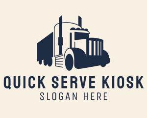 Blue Freight Truck logo design