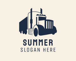 Blue Freight Truck logo design