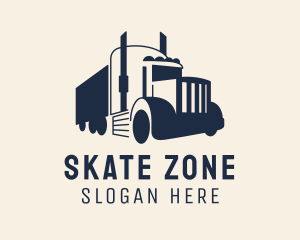 Blue Freight Truck logo design