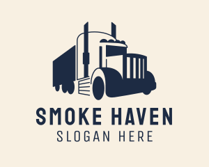 Blue Freight Truck logo design