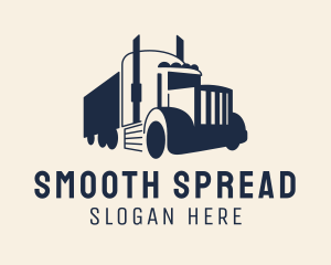 Blue Freight Truck logo design