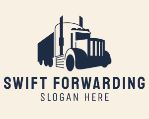 Blue Freight Truck logo design