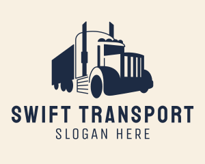 Blue Freight Truck logo design