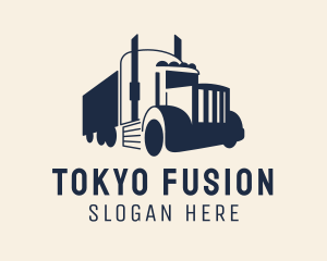 Blue Freight Truck logo design