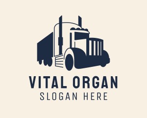 Blue Freight Truck logo design