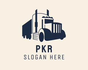 Blue Freight Truck logo design