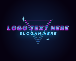 Nightlife - Retro Triangle Nightclub Bar logo design