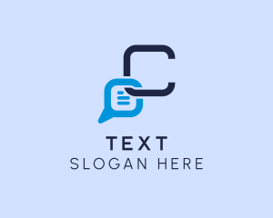 Instant Chat Letter C logo design