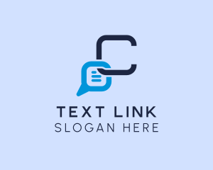 Sms - Instant Chat Letter C logo design