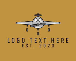 Aerial - Simple Airplane Aviation logo design
