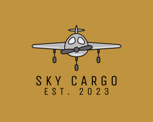 Simple Airplane Aviation logo design