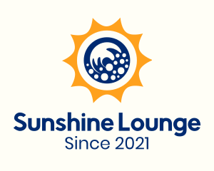 Sunbathing - Sun Beach Waves logo design